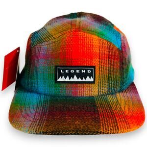 Legend Headwear Durango Camper Hat Flannel Strapback Adjustable NWT